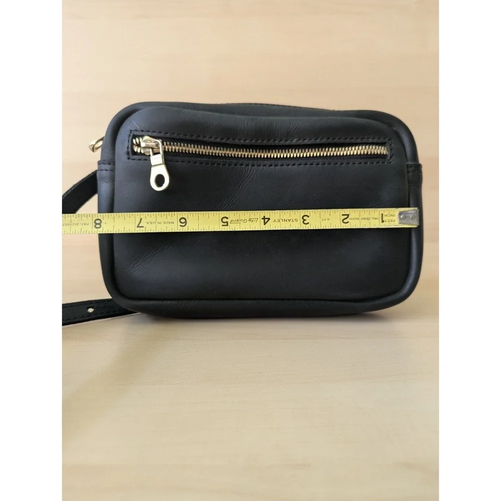 Parker Cay‎ Black Leather Belt Bag